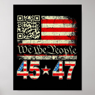 Póster Funny presidente de Qr Trump 4547 Tee Trump