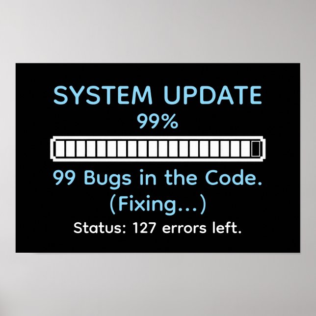 Póster Funny Programmer Coding (Frente)