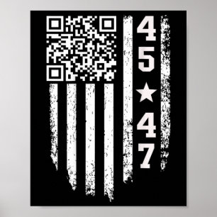 Póster Funny Qr presidente Trump 4547 código de baile de 
