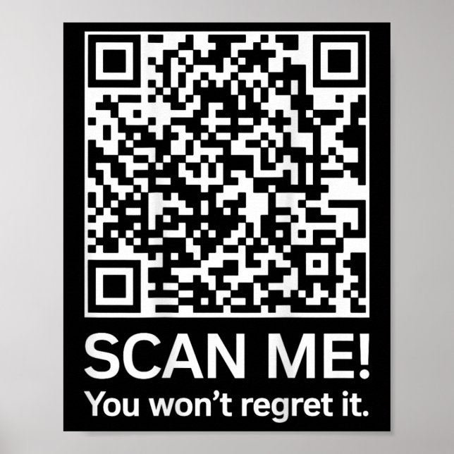 Póster Funny Qr presidente Trump 4547 Trump código de bai (Frente)