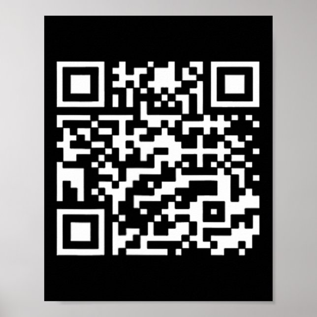 Póster Funny Qr presidente Trump, código de baile 2 (Frente)