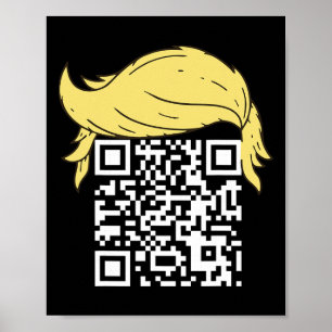 Póster Funny Qr presidente Trump, código de baile 2