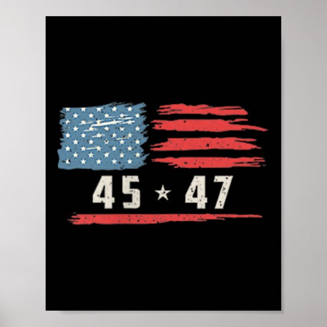 Póster Funny Qr presidente Trump, código de baile 2 lados (Frente)