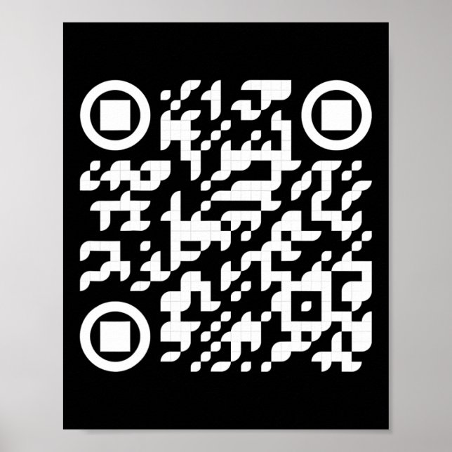 Póster Funny Qr presidente Trump, código de baile 3 (Frente)