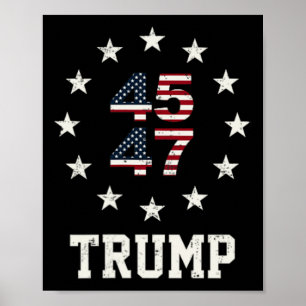 Póster Funny Qr presidente Trump, código de baile 4547 (f