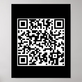 Póster Funny Qr presidente Trump código de baile (atrás)