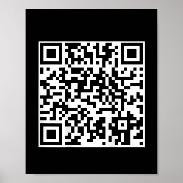 Póster Funny Qr presidente Trump código de baile (atrás) (Frente)