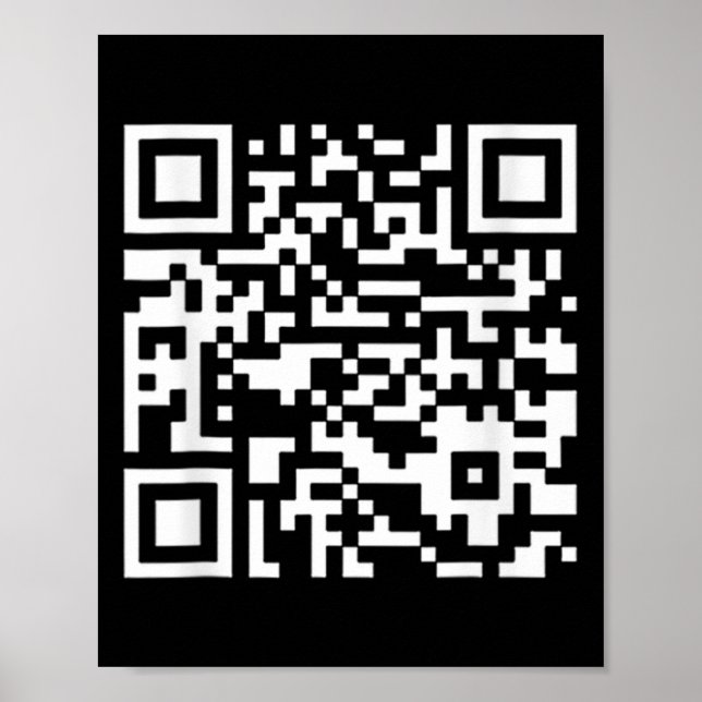 Póster Funny Qr presidente Trump, código de baile (en Byc (Frente)