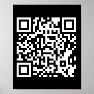 Póster Funny Qr presidente Trump código de baile (en negr