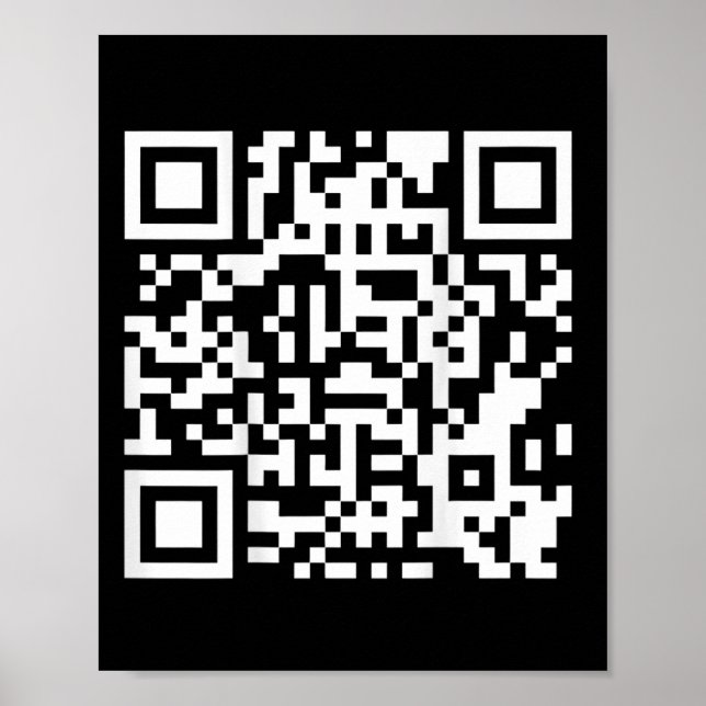 Póster Funny Qr presidente Trump código de baile (en negr (Frente)
