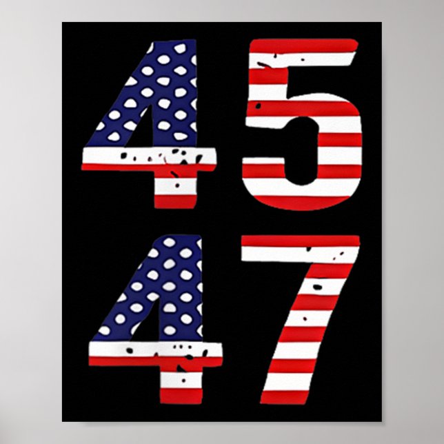 Póster Funny Qr presidente Trump código de baile Trump 45 (Frente)