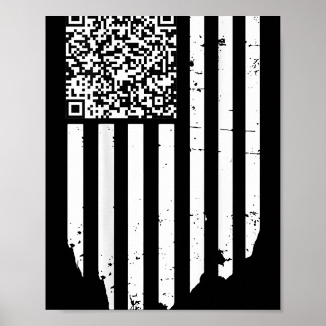 Póster Funny Qr Scan Code President Trump 4547 Trump Danc (Frente)