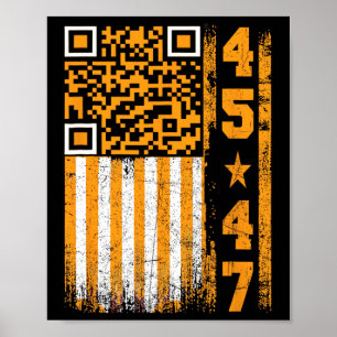 Póster Funny Qr Scan Me President Trump 4547 Trump Dancin