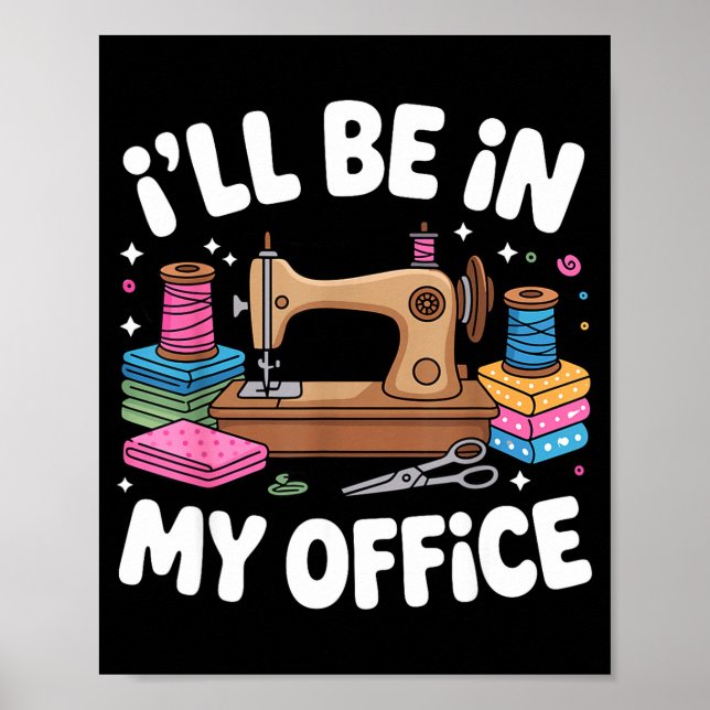 Póster Funny Quilting Art For Men Women Cat Quilt Sewing  (Frente)