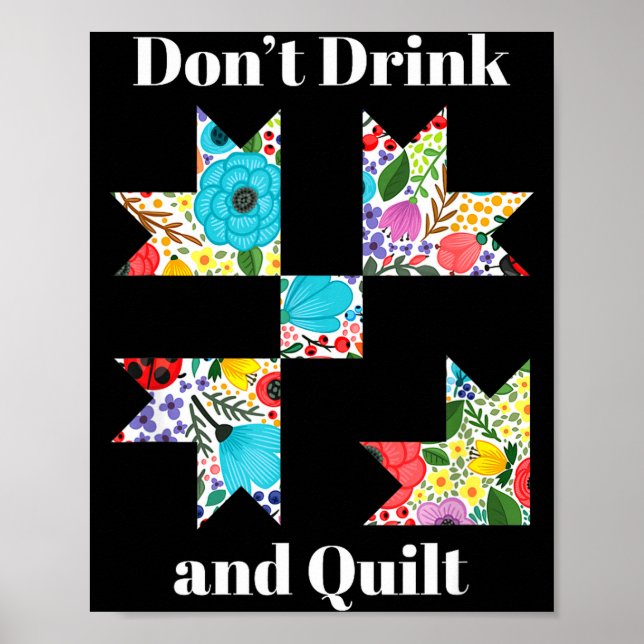 Póster Funny Quilting Sewing Quilt Quilter Gift  (Frente)
