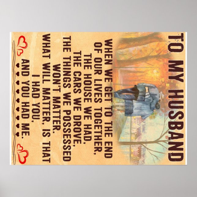 Póster Funny Quotes Gift To Husband | Gift For Father | (Frente)