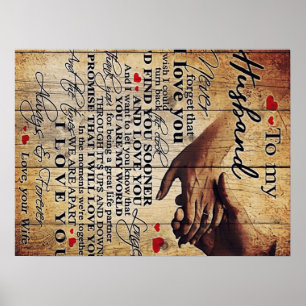 Póster Funny Quotes To My Husband   Gift For Husband  