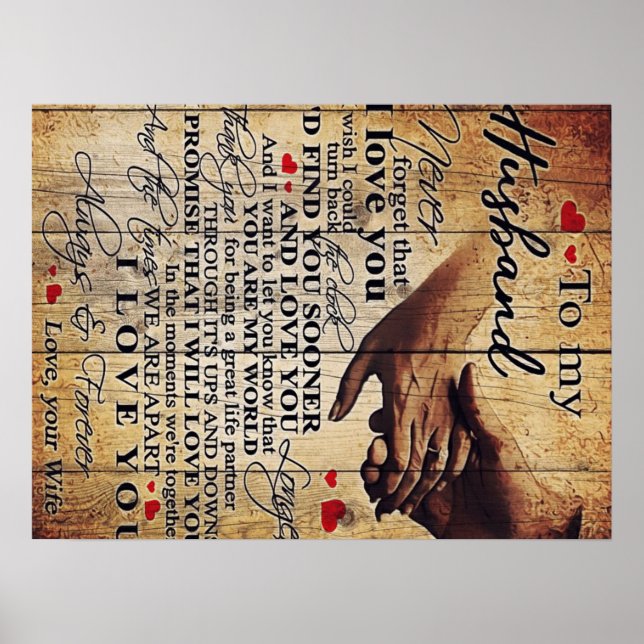 Póster Funny Quotes To My Husband | Gift For Husband | (Frente)