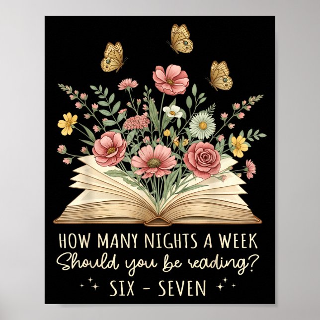 Póster Funny Reading 67 Teacher Six Seven Reading 6 7 Boo (Frente)