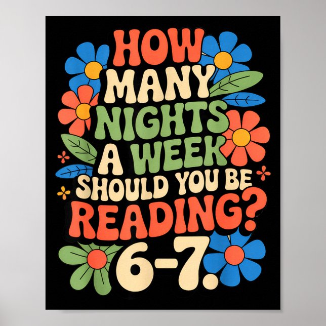 Póster Funny Reading Book Teacher 67 Six Seven Meme  (Frente)