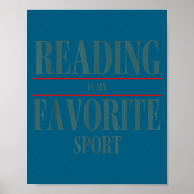 Póster Funny Reading Is My Favorite Srt Book Lover Quote  (Frente)