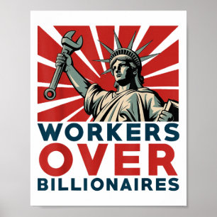 Póster Funny resiste a los trabajadores antimultimillonar