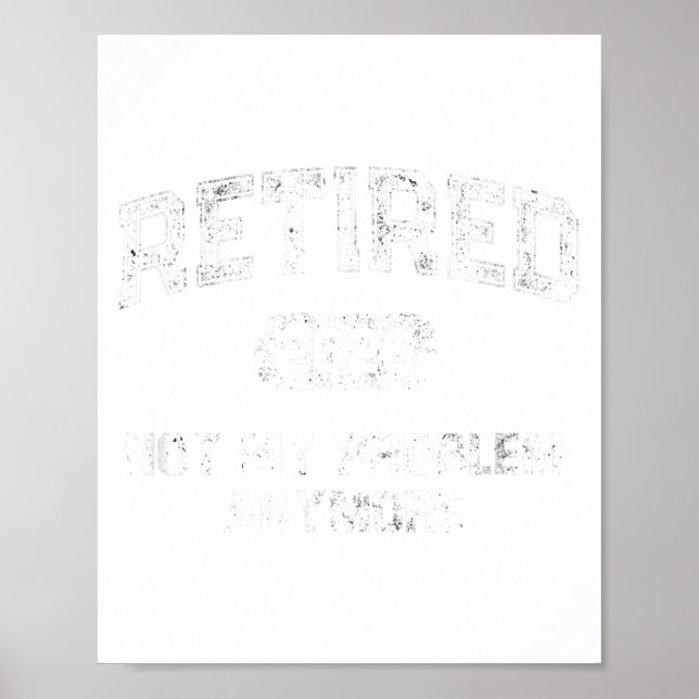 Póster Funny Retired 2026 Not My Problem Anymore Dad Vaca (Frente)