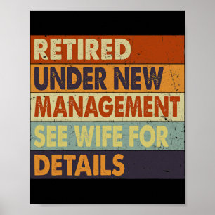 Póster Funny Retirement Design Hombres Papá Retirando Fie
