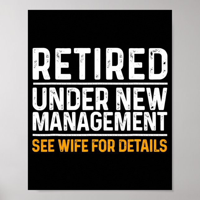 Póster Funny Retirement Design Men Dad Retiring Party  (Frente)