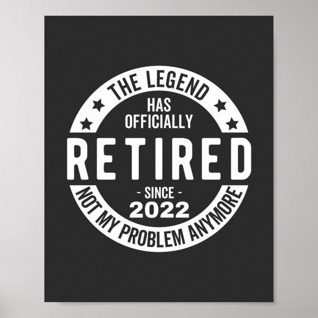 Póster funny retirement, retired, retired firefighter, re (Frente)