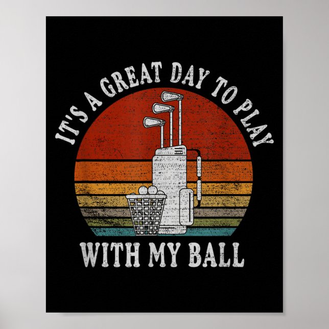 Póster Funny Retre Golf Tee For Men Golf,funny Srt Father (Frente)