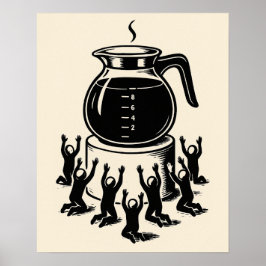 Póster Funny Retro Coffee – Worship Coffee