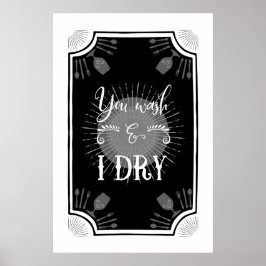 Póster Funny Rótulo de cocina antigua