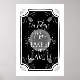 Póster Funny Rótulo de cocina antigua