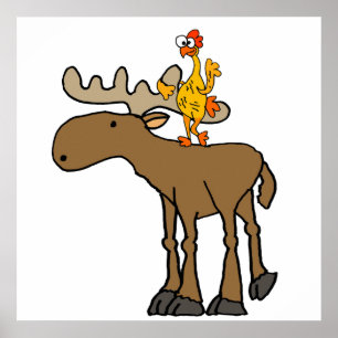 Póster Funny Rubber Chicken Rige Moose Personalizado
