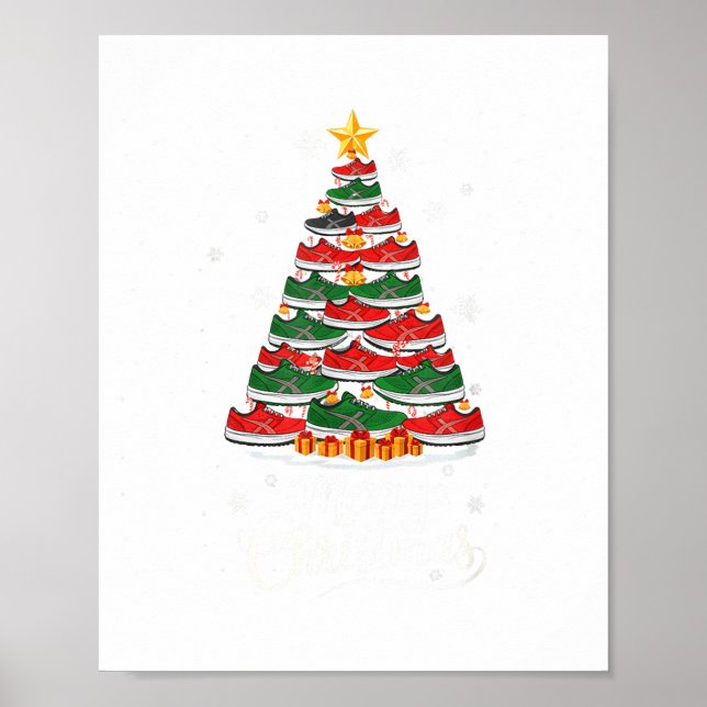 Póster Funny Running Scute Ss Cute Sss Christmas Tree Lig (Frente)