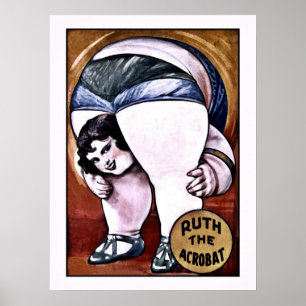 Póster Funny Ruth el circo vintage de Acrobat