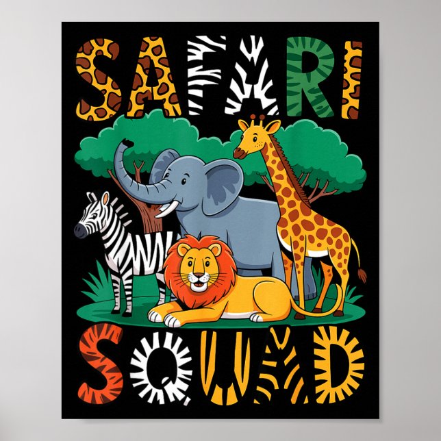 Póster Funny Safari Costume For Kids Men Women Africa Saf (Frente)