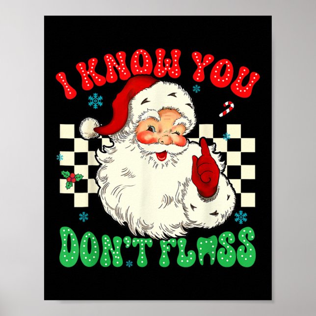 Póster Funny Santa I Sabe Que No Fuiste Dentista Dental (Frente)