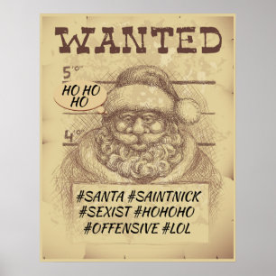 Póster Funny Santa Poster
