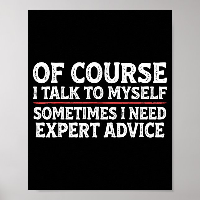 Póster Funny Sarcastic Dad Joke Grandpa Of Course I Talk  (Frente)