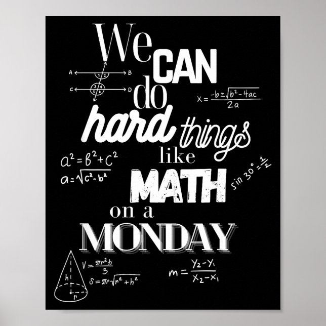 Póster Funny Sarcastic Math Teacher Quote Can (Frente)