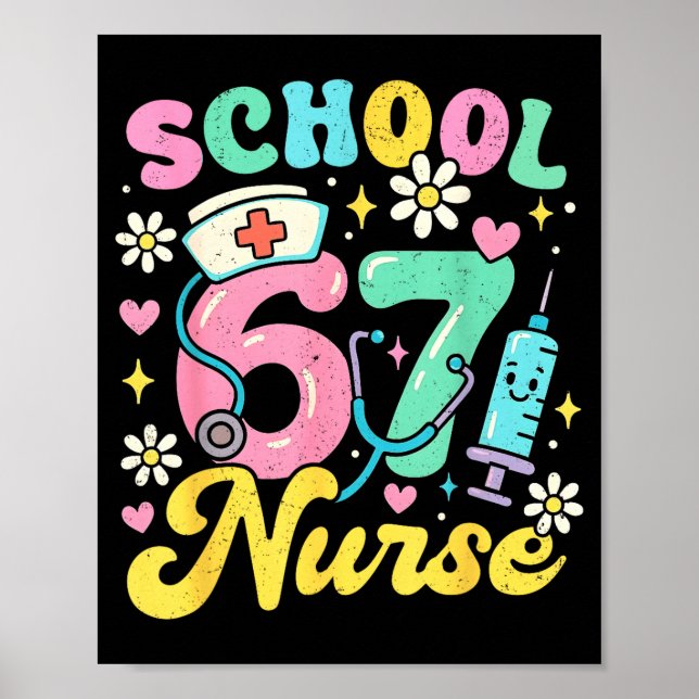 Póster Funny School Nurse 67 Cute Medical Meme Design  (Frente)