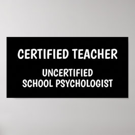 Póster Funny School Teacher Life