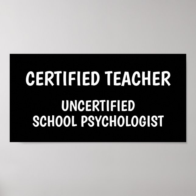 Póster Funny School Teacher Life (Frente)