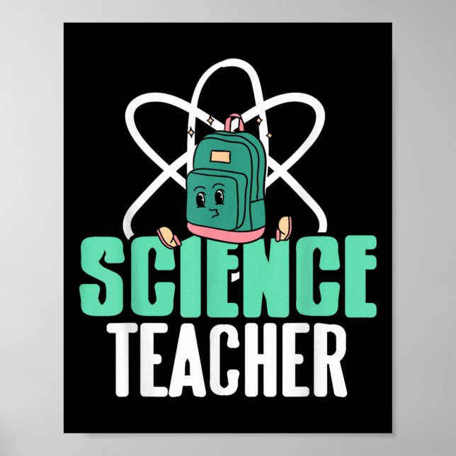 Póster Funny Science Teacher Backpack School Humor  (Frente)