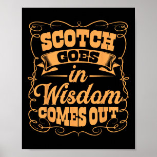 Póster Funny Scotch Whiskey Lover Gigante Bourbon Whisky