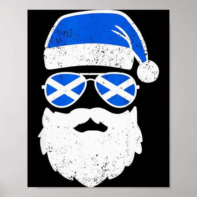 Póster Funny Scottish Christmas Pajama Funny Matching Fam (Frente)