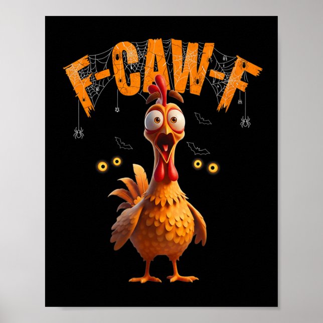 Póster Funny Sder Web Chicken F-caw-f (Frente)