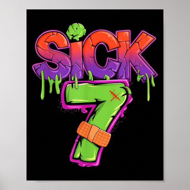 Póster Funny Sick Seven 67 Funny Meme Sick Of 7  (Frente)